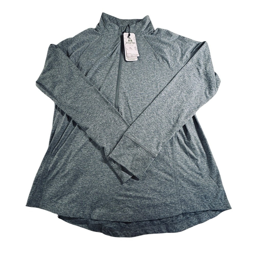 Ascend Pullover  Shirt Mens Trooper Large Blue Long‎ Sleeve Wicking Hiking